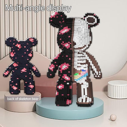 DAHONPA Animal Graffiti Skeleton Bear Micro Building Blocks Set（7220PCS）, Gift for Adults and Kids