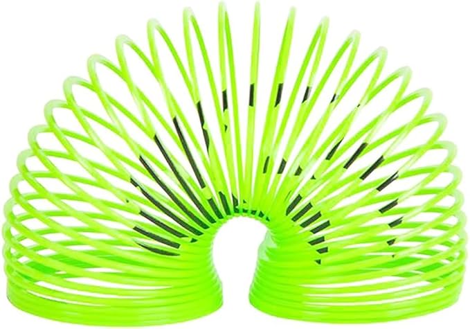 The Dreidel Company Halloween Coil Spring, Pumpkin Jack-O-Lantern Circle Shaped Coils, Neon Colors Magic Spring Toy, Party Favor for Kids, 1.4" Inches (35mm) (96-Pack)