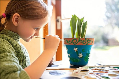 Doiaz Paint & Plant Flower Growing Gardening Kit with 3 Pots for Kidz - Halloween Gifts for Girlz & Boyz Agez 5, 6, 7, 8, 9, 10, 11 & 12 Yearz Old Girlz