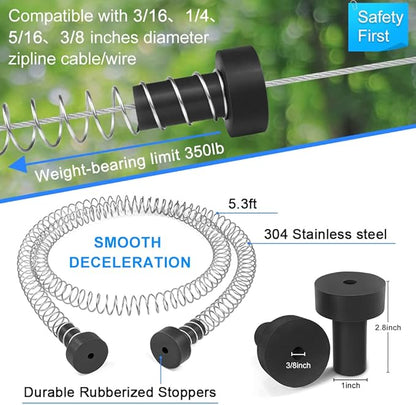 X XBEN 150FT Zip line Kits for Backyard, Zip Lines for Kid and Adult, Included Swing Seat, Ziplines Brake, and Steel Trolley, Outdoor Playground Equipment