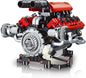 39006 V8 Engine Model Kit, Runnable, Build Your own STEM Visible Mini V8 Engine Model Kit with Lights, Adult and Adolescent Physics Science Experiment Building Block Set (660 Pcs)