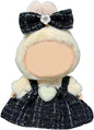 17cm Doll Clothes - Luxury Chic Style Set for 5.91-6.7“ (15-17cm) Dolls, Cute Premium Fashion Doll Outfit with Accessories - Black Plaid Tweed Dress +Plaid Bow