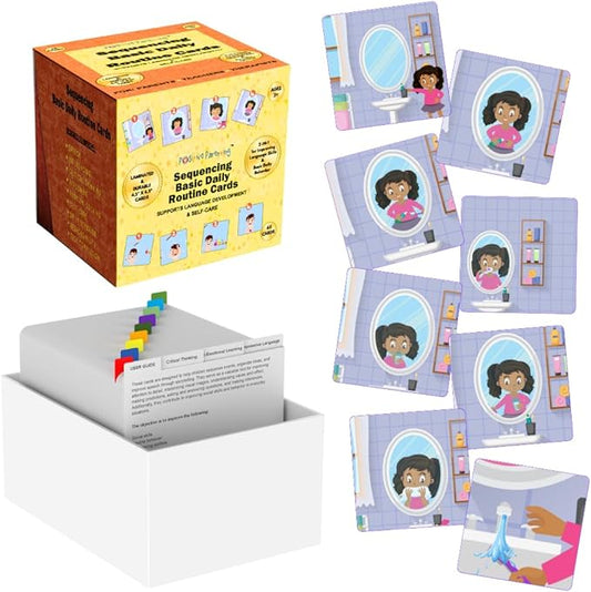 Sequencing for Kids Basic Daily Routines Speech Therapy Material Social Development and Sentence Building ABA Therapy Material Speech Therapy Game English Language Bilingual Learners ESL