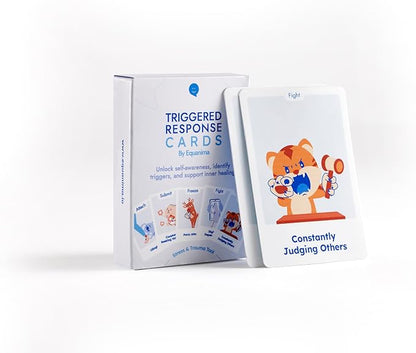 Triggered Response Cards – Emotional Regulation & Self-Awareness Card Deck | Manage Stress, Build Resilience, and Improve Reactions | Ideal for Therapists, Coaches, and Personal Growth