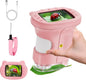 2.4" Screen Pocket Kids Microscope: 1000X Handheld Microscope for Photo and Video - Portable Science Kits STEM Toys – Christmas/Birthday Gifts for Girls & Boys Ages 3-12(Pink)