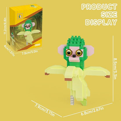 Italian Brainrot Action Figure Building Kit, Brainrot Toys, Creative STEM Construction Blocks, Collectible Desk Decor Gift for Adults & Teens 14+(SHIMPANZINI BANANINI)