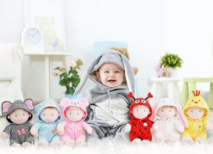 June Garden 12" Sweet Dolly Clover - Plush Baby Doll for Birth and Up - Saint Patrick's Day Edition