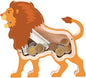 Wooden Lion Piggy Bank for Kids, Lion Piggy Bank with Acrylic Panels, Unbreakable Toddler Money Box for Boys Girls, Cute Kids Saving Coin Jar for Home Décor, Birthday