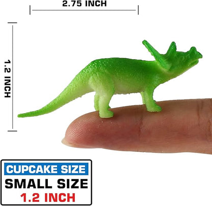 168 Pcs Mini Dinosaur Figure Toys - Realistic Plastic Dinosaur Set for Kids Children Toddler Learning Educational, Goody Bag, Party Supplies, Pinata Stuffers Easter Eggs Easter Basket Filler