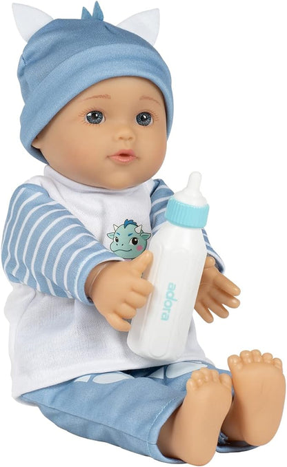 ADORA Little Love Baby Doll, Clothes & Accessories Set, Soft and Cuddly Doll with Sweet Baby Smeel and Machine Washable, Birthday Gift for Ages 1+ - Happy Dragon