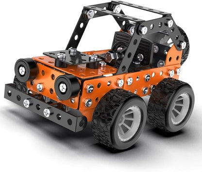 Buildable 3D Metal Engineering Kit STEM Set for Ages 8-16 Develops Logic Skills DIY Project Ideal Gift for Kids Age 8-16 Orange