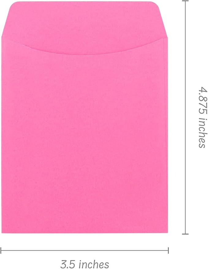 Hygloss 30 Library Card Pockets 3.5x5 Inch - Non-Adhesive Pocket Envelopes - 10 Assorted Colors - Classroom Envelope Pockets - Ideal for Organizing - Colorful Small Library Book Pocket