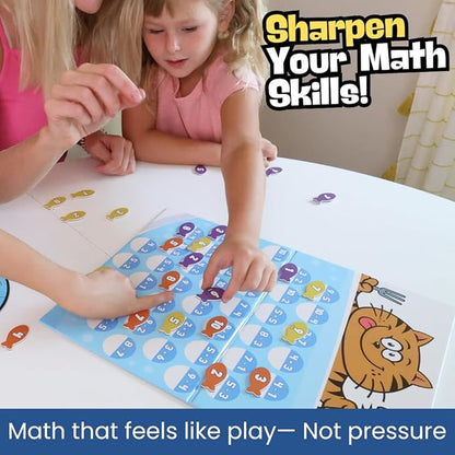 Pidoko Kids Purrfect Math | Math Games for Kids Ages 5+ | Addition and Subtraction Magnetic Fish Game