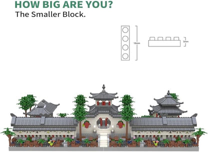 Architecture Chinese Style of Suzhou Garden,Set 1 Front Courtyard, Micro Block,Classical Famous Building Block Set,4222 PCS for Adults and Teens