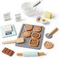 PairPear Wooden Cookie & Baking Play Food Set, Kids 28 Pieces Sliceable Cookies, Hand Mixer Toy Kitchen Accessories Playset, Montessori Pretend Kitchen Gift for Kids Ages 3+