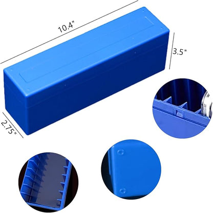MUDOR 4 Pack Coin Slab Storage Box, Plastic Holder Case Compatible with 20 PCGS Slab, Olny Box (BLUE, 4)