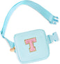 Mini Belt Bag Fanny Pack with Initials Letter Patch Small Crossbody Bags Cute Stuff Birthday Gifts for Teenager Girls Trendy Stuff for Teens - T,Blue