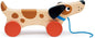 Mentari Toys - Puppy on Wheels - Wooden Dog Pull Toy for Toddlers - Natural Wood Toy with 7 inch Pull Chord, 4 Wheels, Rotating Ears - Enhances Motor Skills - Fosters Imaginative Play - Age 18M+
