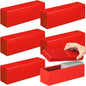 Wenqik 6 Pcs Plastic Coin Storage Box Case with 20 Slab Coin Holders - Collection Box for Collectors, Home, Office, Bank Supplies(Red)