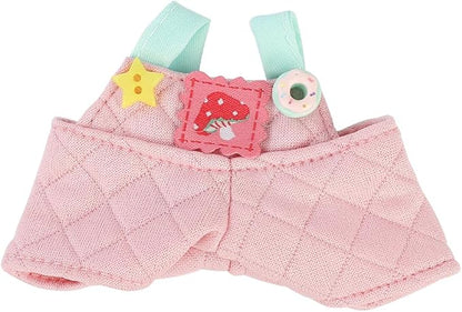 Doll Clothes for Labubu(NO Doll), for 17/15cm Plush Dolls, Clothing Suit Toy Figurine Outfit Set Dress Up with Kawaii Style Accessories, Multicolour Overall and Cute Hat or Headwear (LB105)