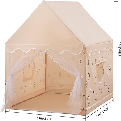 Kids' Play Tents Children's Play Tent Neutral Color Boys Girls Playhouse Toddler Indoor Secret Base Outdoor Camping Toy House Children's Birthday