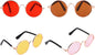 4pcs Mini Doll Glasses, Cute Tiny Sunglasses for Most Dolls Outfit and Toys Clothes Set Decorations with Metal Frame Multi-Color Lenses Fashion Eyewear Accessories (Color 3)