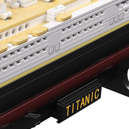 Titanic Boat Model Building Block Set, 1465 Pieces Cruise Ship Model，DIY Educational Titanic Toys for 8+