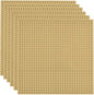 Lekebaby Classic Baseplates Building Base for Building Bricks 100% Compatible with Major Brands-Baseplate 10" x 10", Pack of 6 (Sand Color)