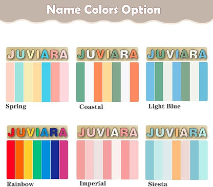 Name Puzzle for Kids Personalized - Custom Name Puzzles for Toddlers 1-3, Customized Wooden Animal Puzzle, Baby Gifts, Baby Shower, Christmas, Newbaby Gift, Gifts for 0 1 2 3 Years Old (style-05)