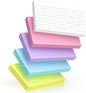 250-Pack Colored Index Cards 3x5 Inch – 180gsm Heavyweight Flashcards – 5 Vibrant Colors Flash Cards (White, Pink, Purple, Blue, Yellow) – Perfect for Study, Notes & Memory! Student School Supplies