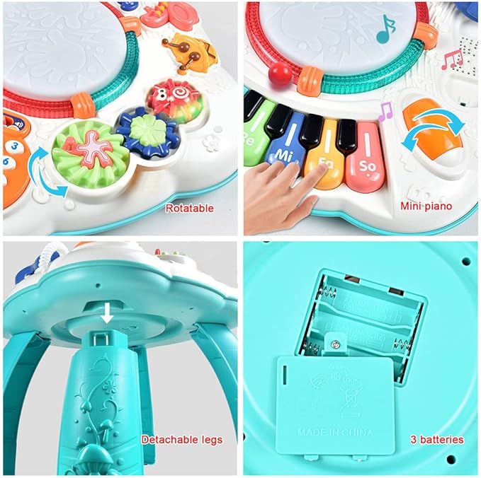 Baby Toy- Engaging Baby Activity Center for 6 12 18 Months Old- Safe, Sturdy, and Fun (11.8 x 11.8 x 12.2 inches)