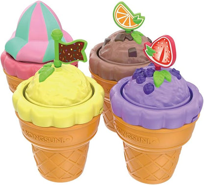 KONGSUNI Series, Youngtoys playset Bath Restaurant Shower Teeth Veggie Cake Bakery ice Cream Nurse Cooking (Ice Cream Shop (English Package))