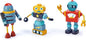 Tender Leaf Toys - Robot Construction - 17 Pieces Wooden Construction Set to Build and Stack 3 Robot in Endless Variations - Develops Problem Solving Skills and Imaginative Play for Children 3+