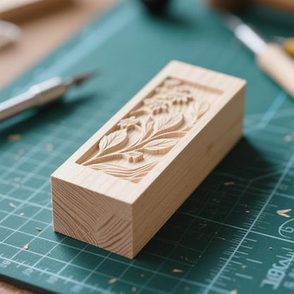 JAPCHET 12 Pieces 5 x 1-1/2 x 1-1/2 Inch Basswood Carving Blocks, Natural Carving Blocks, Unfinished Basswood Blocks for Carving, Crafting and Whittling