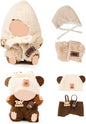 2-Pack Doll Clothes for 17cm Standing/Sitting Doll - Accessories Clothes Dress Up Set with Hat for Girl Woman (LB68+LB35)