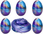 Anditoy 5 Pack Slime Eggs Stress Relief Toys for Kids Boys Girls Christmas Stocking Stuffers Gifts Party Favors (Blue+Purple+Gold)