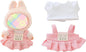 Clothes for Dolls Accessories (No Doll), Kawaii Shirt Skirt Outfit Set 2 Pieces for 15cm 17cm Doll Suit, Stylish Dress Up Doll Clothing Set Replacement Pink
