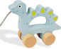 Baby Toys Car,Wooden Pull Along Toddler Toy, Developmental Toy for 1 Year Old Girl Boy Birthday Gift (Dinosaur)