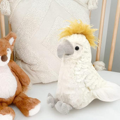 MON AMI Tallulah The Cockatoo Parrot Plush – 11”, Cute Parrot Stuffed Animal, Use as Toy/Nursery Room Décor, Great for Kids of All Ages