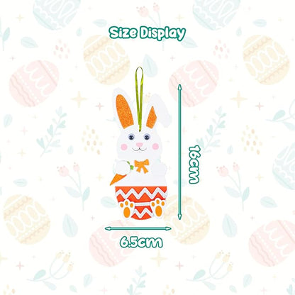 Fennoral 24 Pack Easter Bunny Craft for Kids Make You Own Easter Rabbit Foam Stickers Ornament DIY Easter Arts and Crafts for Easter Party Decoration Easter Gifts