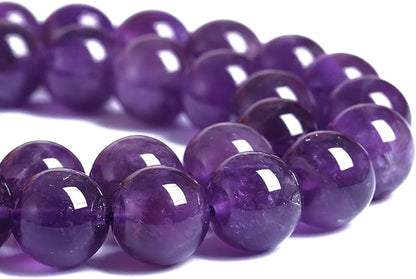 8MM 46PCS Natural Stone Purple Amethyst Crystal AAA Grade Quartz Beads for Jewelry Making DIY Bracelet