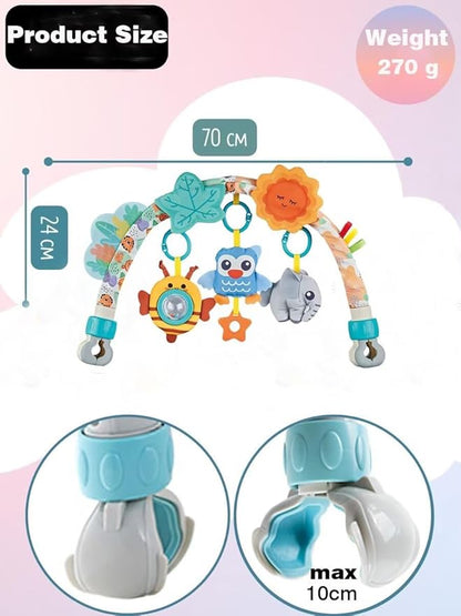 Pau1Hami1ton Baby Stroller Arch Toys, Car Seat Toys,Baby Gifts.S-19(Blue Owl)