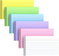 300 Count Index Cards 3x5 Inch Colored - 180gsm Heavyweight Flash Card (50 Sheets Each), Durable & Portable Note Taking for Students, Teachers, Study Flashcards for School Office Home