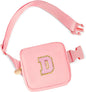 Mini Belt Bag Fanny Pack with Initials Letter Patch Small Crossbody Bags Cute Stuff Birthday Gifts for Teenager Girls Trendy Stuff for Teens - Initial D,Peach