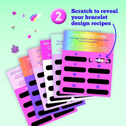 Craft-tastic — DIY Fortune Bracelets — Craft Kit — Create The Fortune Teller, Use Matching Scratch-Off Cards, and Discover which Bracelets to Make — for Ages 8+