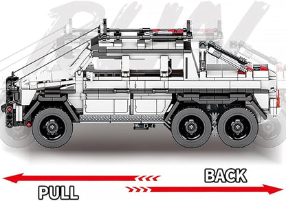 6X6 Off Road Pickup Truck Building Kit,1:16 Scale Off-Road Car Model Building Blocks Toys,Collectible Truck,for 6+ Year Boys,Adult(858 Pieces)