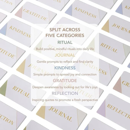 Mind Cards | 45 Cards for Daily Rituals, Gratitude & Journaling for Men and Women | Simple Steps to Positive Habits, Self Care for Busy Lives & Careers
