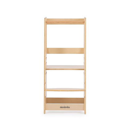 dadada Baby Montessori Toddler Tower - Adjustable Kitchen Step Stool for Kids with Safety Rail - Baby-Safe Finish, Encourages Cooking Skills and Independence - Natural