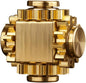 Pure Brass Cube Gears Linkage Anti-Anxiety Fidget Spinner Toy,Metal DIY EDC Meditation Break Bad Habits ADHD Finger Spinning Toy for Kid and Adults High Speed Precision Brass Material