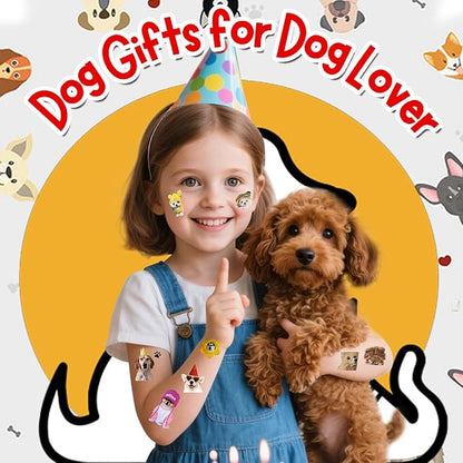 216PCS Dog Meme Temporary Tattoos, Pre-Cut Funny Dogs Party Tattoo Stickers Birthday Decorations Supplies Party Favors, School Rewards Gifts Idea for Boys Girls